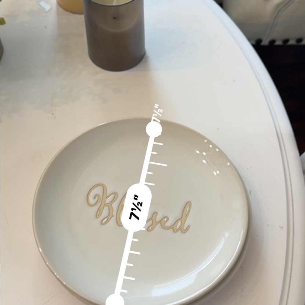 Blessed and 'Grateful' Dinner Plates set of 5! Better Homes And Gardens Cream. - Picture 6 of 7